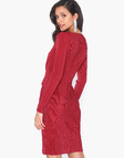 Rochie Nly Eve Twisted Pleated Rosu