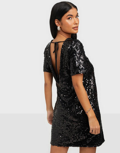 Rochie Nly Trend Sequin Shift Negru