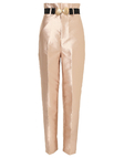 Pantaloni Nly Trend Shimmery Bleted Cord Auriu
