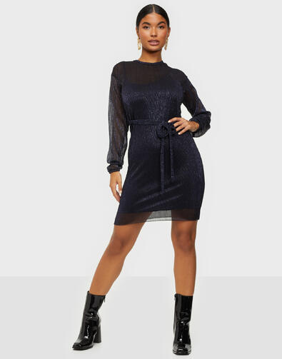 Rochie Nly Trend Shimmer Pliss Albastru