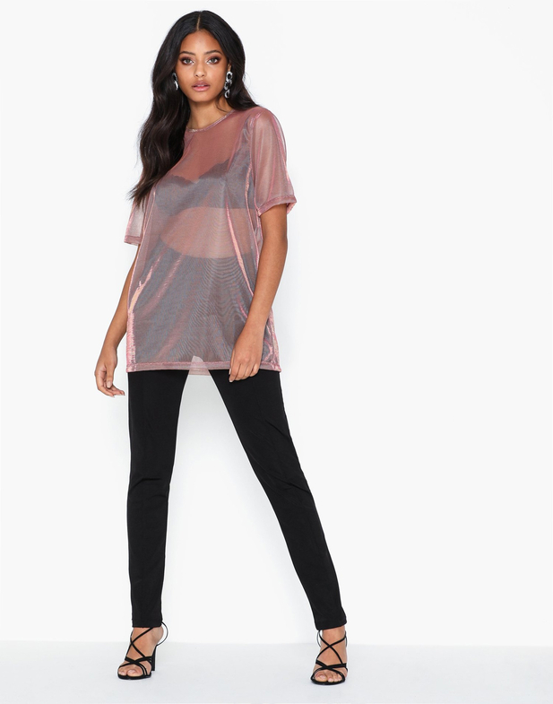 Tricou Nly Trend Shimmer Oversize Roz