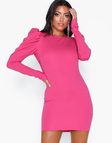Rochie Nly One Open Back Puff Fucsia