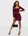 Rochie Nly One Structured Square Burgundy