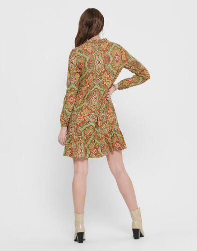 Rochie Only Oversized Imprimeu Maro