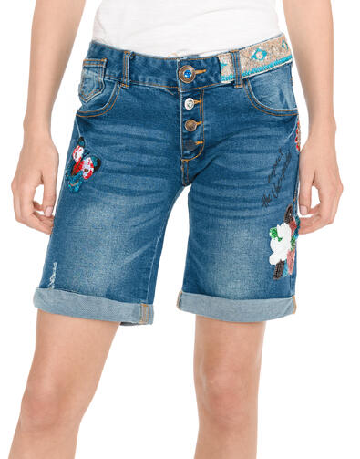 Pantaloni Scurti Desigual Magalie Albastru