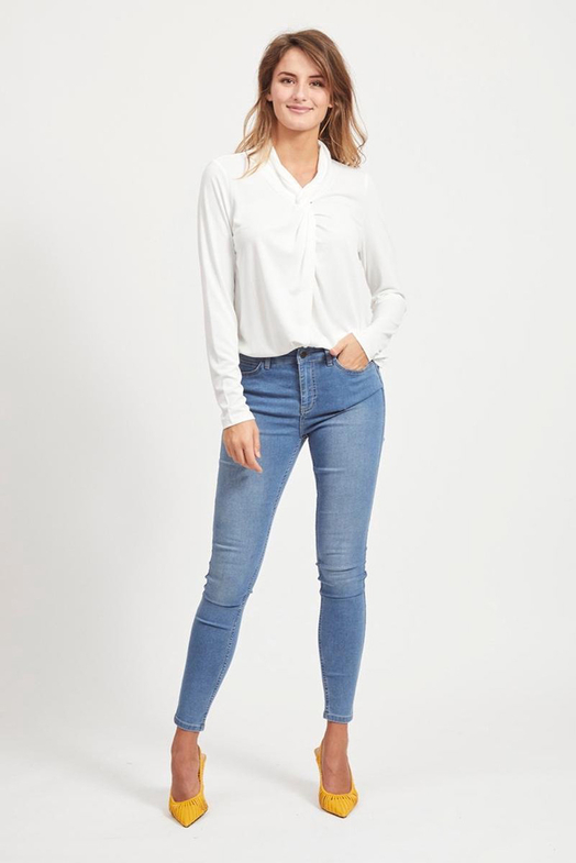 Bluza Object Knot Long Sleeved Alb